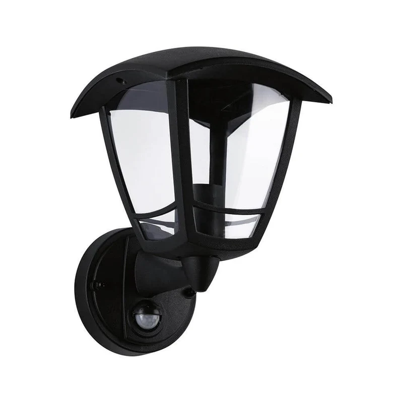 Außenwandleuchte Classic Curved mit Sensor Schwarz