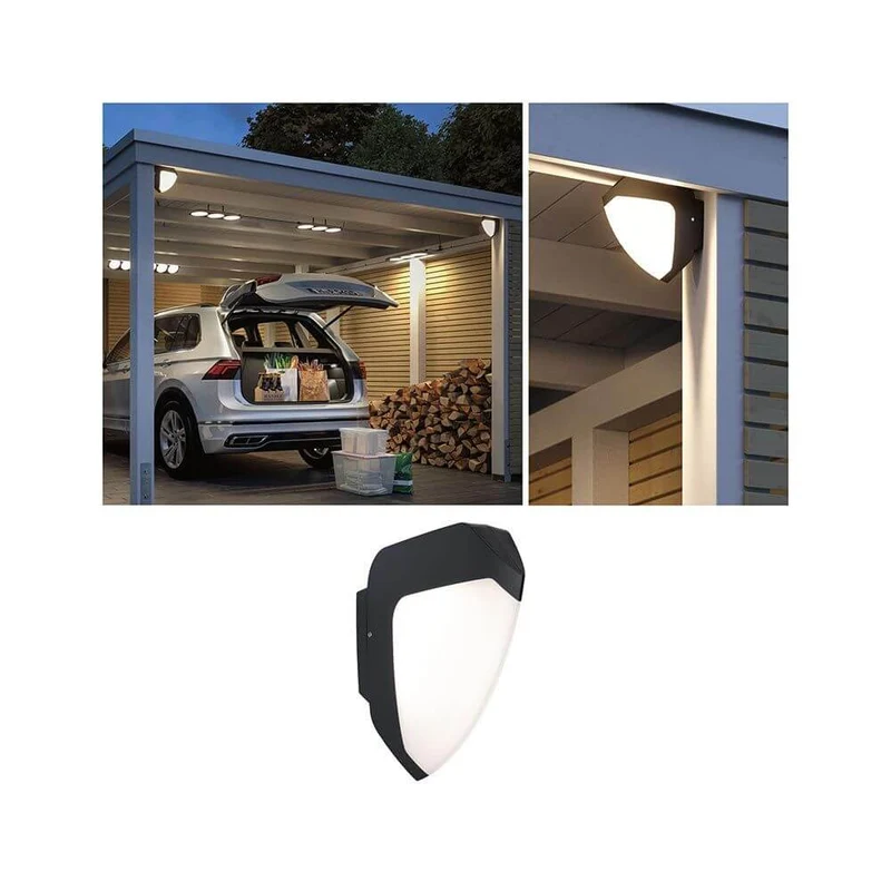 LED Außenwandlampe Ikosea Bewegungsmelder + Dämmerungssensor