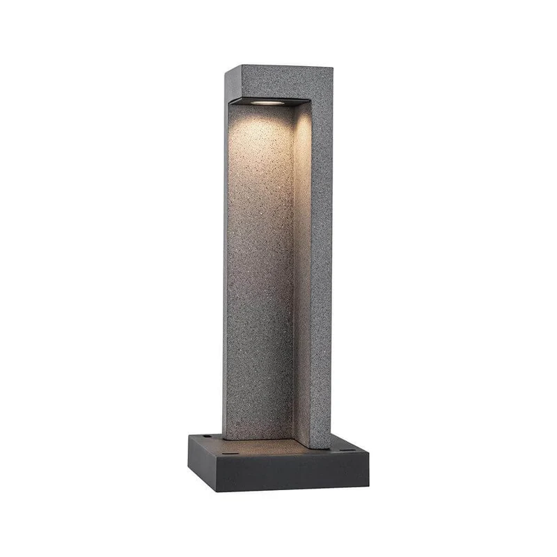 LED Pollerleuchte Concrea Schwarzer Sandstein Beton IP65