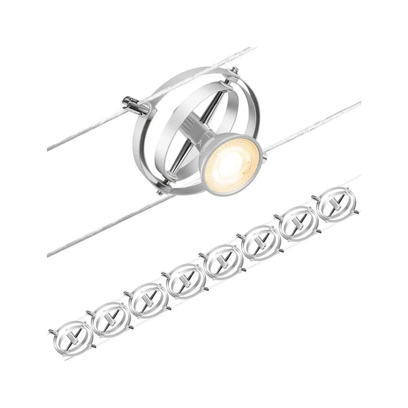 CorDuo Seilsystem Cardan Basis-Set 8-flammig Chrom-Matt