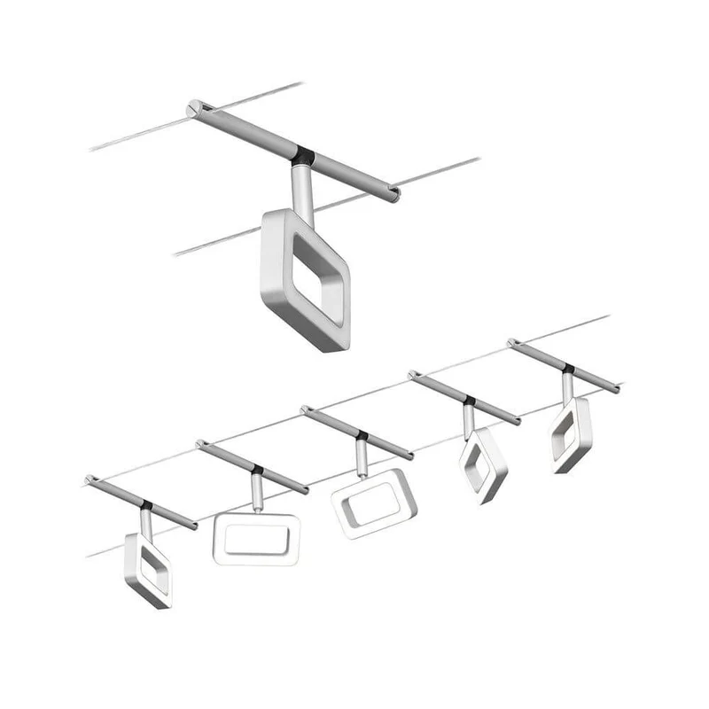 CorDuo LED Seilsystem Frame Basis-Set Chrom-Matt