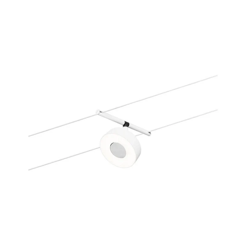CorDuo LED Seilsystem Circle Einzelspot Weiß-Matt, Chrom