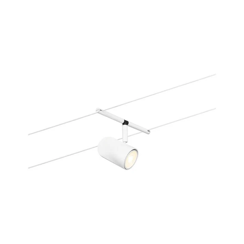 CorDuo Seilsystem Cup Einzelspot Weiß-Matt, Chrom