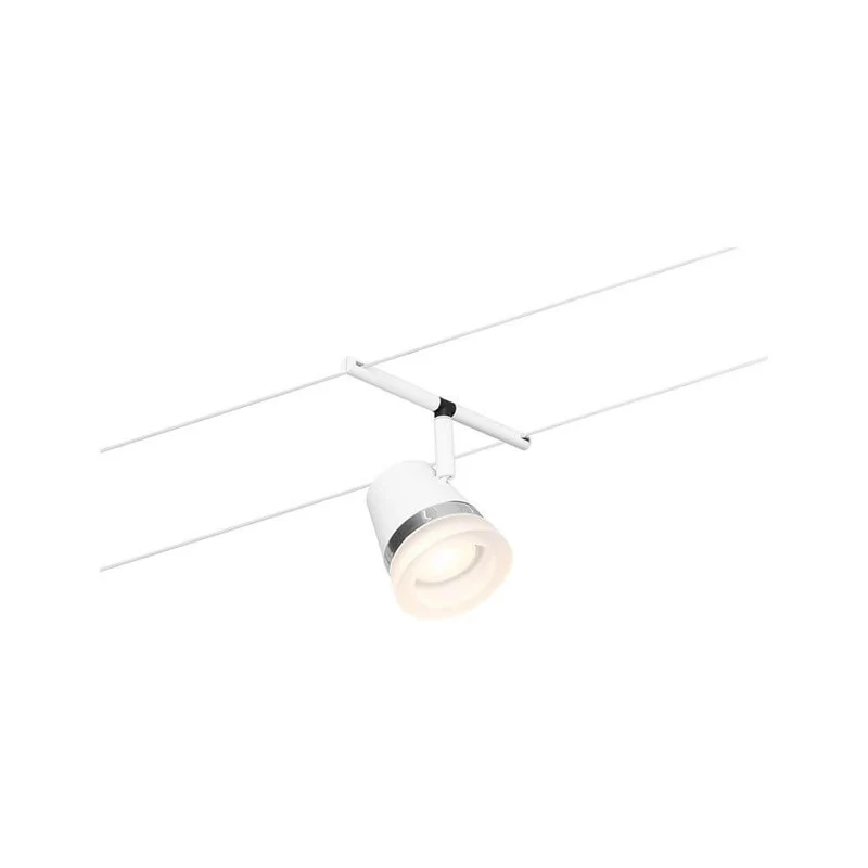 CorDuo Seilsystem Cone Einzelspot Weiß-Matt, Chrom
