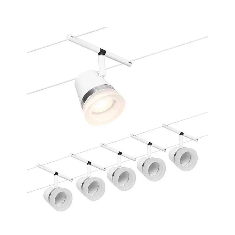 CorDuo Seilsystem Cone Basis-Set Weiß-Matt, Chrom