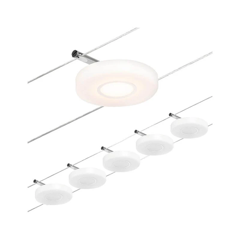 CorDuo LED Seilsystem Disc Basis-Set Chrom-Matt