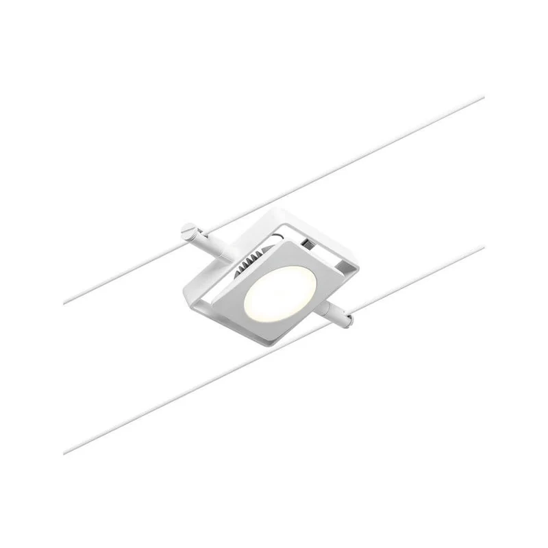 CorDuo LED Seilsystem Mac Einzelspot Weiß-Matt, Chrom