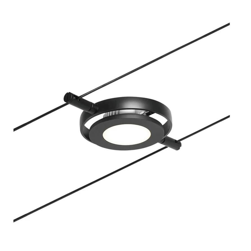 CorDuo LED Seilsystem Round Mac Einzelspot Schwarz, Chrom