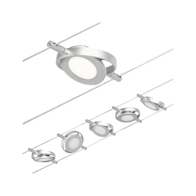 CorDuo LED Seilsystem Round Mac Basis-Set Chrom-Matt