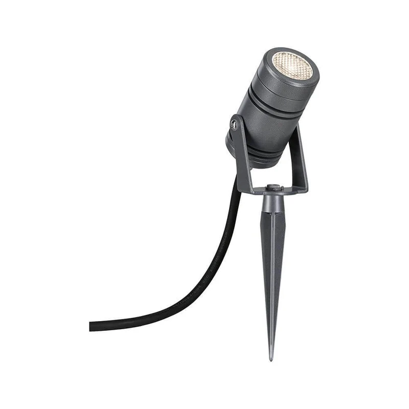 LED Gartenstrahler Radon Grau Metall IP65