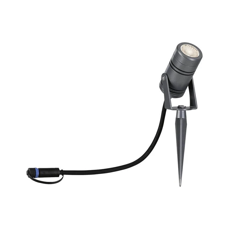 Plug & Shine LED Gartenstrahler Radon IP65 Grau