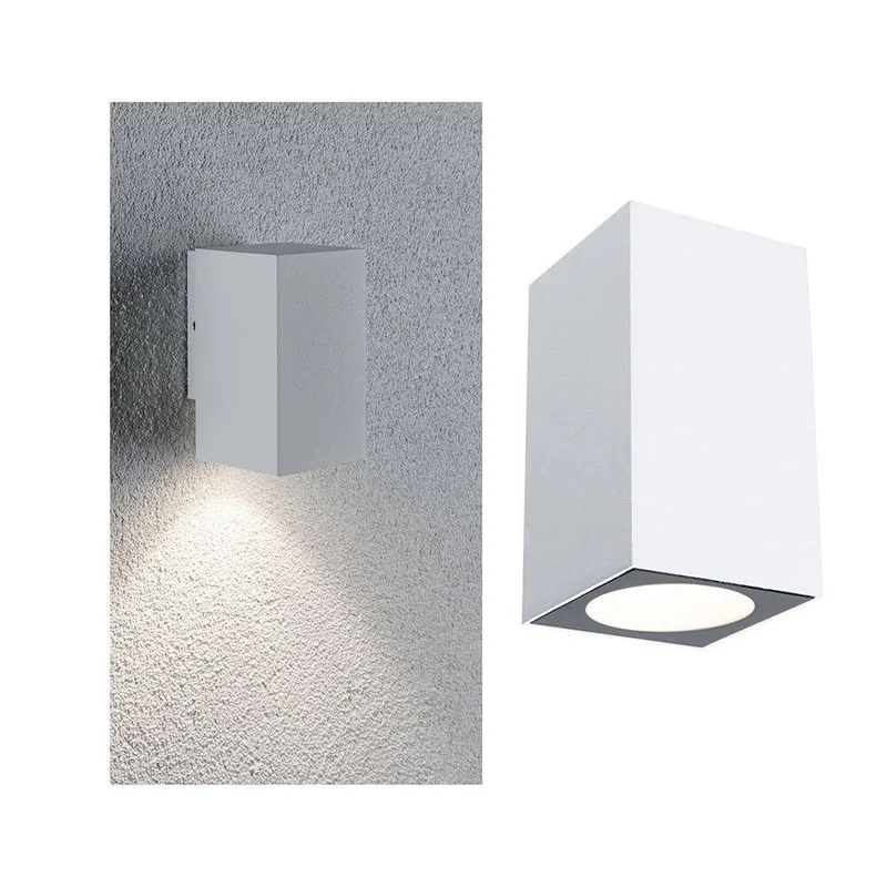 LED Außenwandleuchte Flame Weiß, Metall