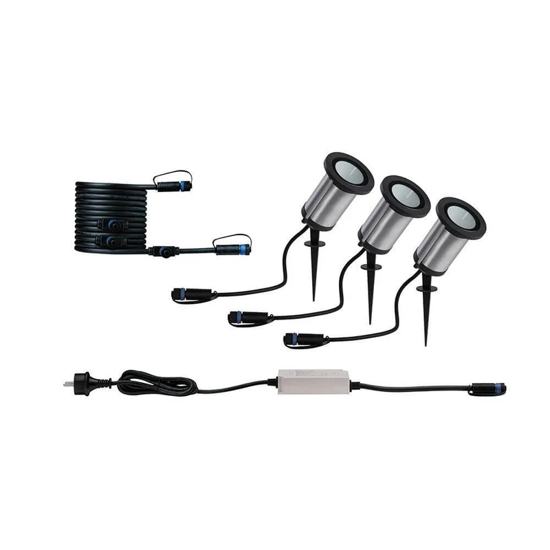 Plug & Shine LED Gartenstrahler Classic Basis-Set Anthrazit IP65