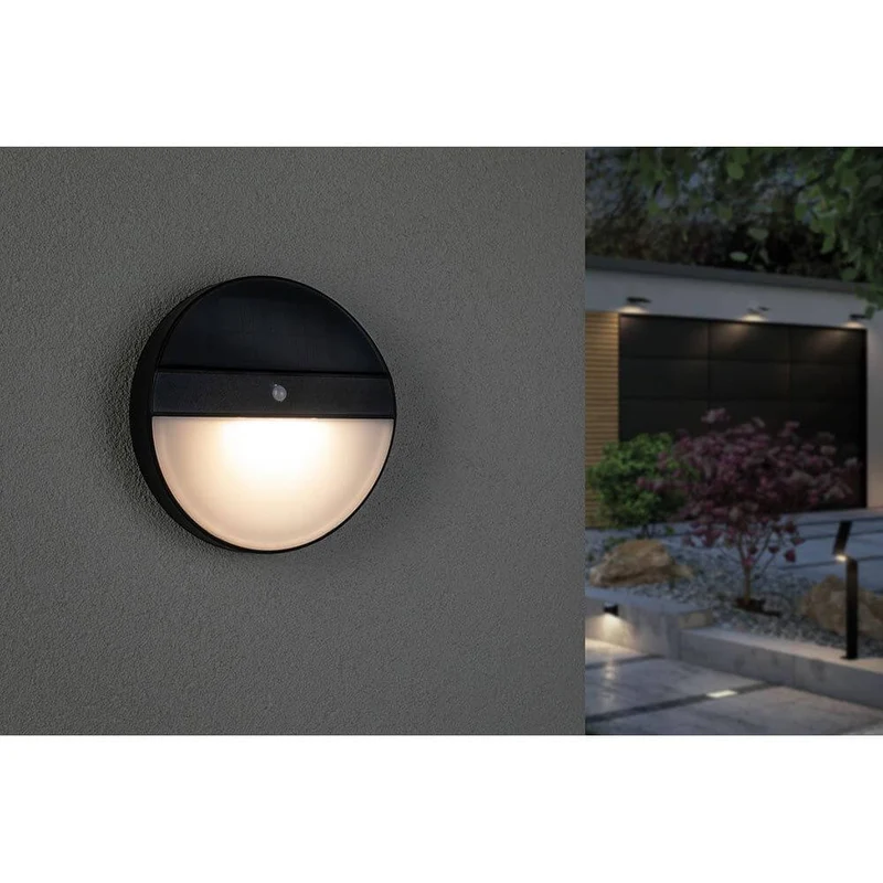 Solar LED Außenwandleuchte Elios Sensor Anthrazit IP44