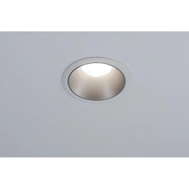LED Einbauleuchte Cole LED Rund 8,8cm Weiß, Silber