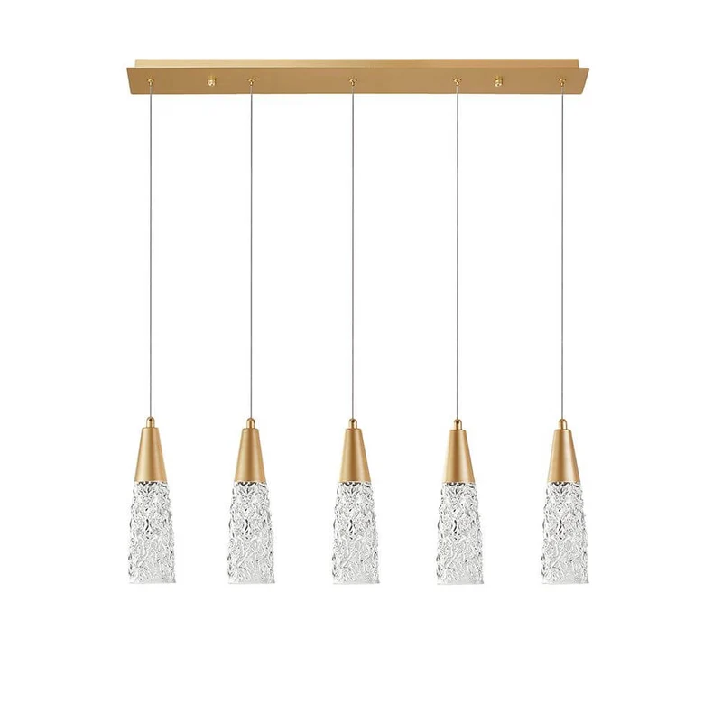 Kovac Hängeleuchte 5-flg Metall Glas