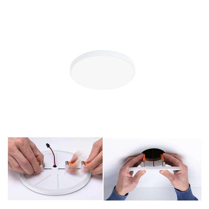 VariFit Veluna LED Einbaupanel Edge Ø 9cm Weiß IP44