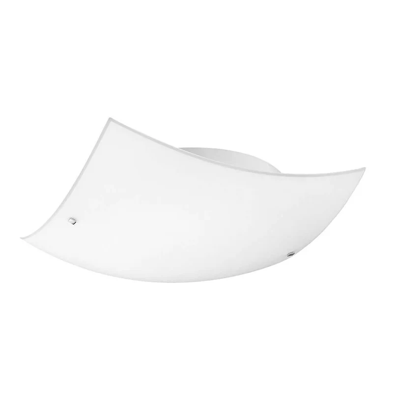 Quale Glas Deckenlampe 4-Eckig Weiß