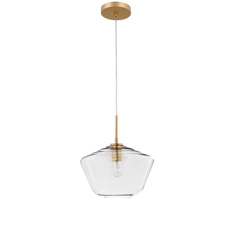 Prisma Glas Pendelleuchte Gold