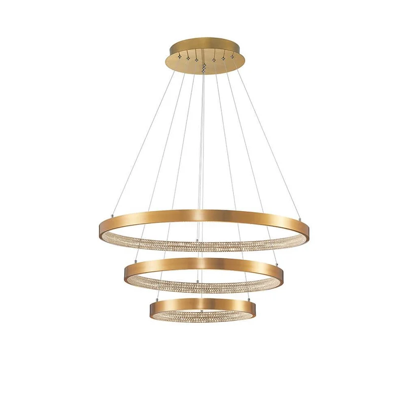 Preston LED Hängelampe Ø 80cm Antik Gold