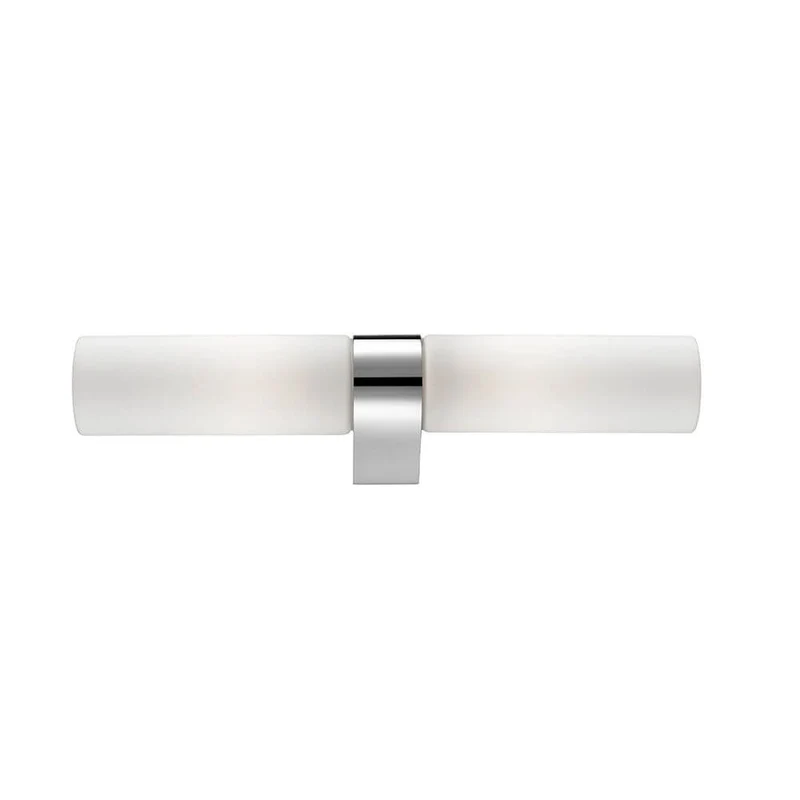Polo Glas Bad-Wandleuchte 2-flammig Chrom