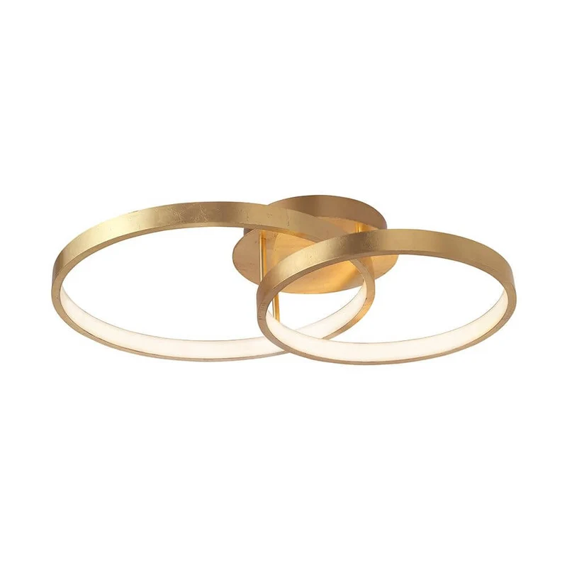 Leon LED Deckenleuchte Metall Gold