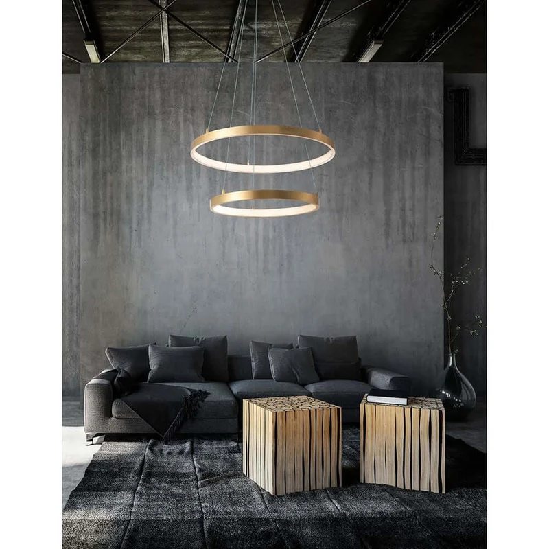 Leon LED Hängeleuchte Ø 60cm Gold