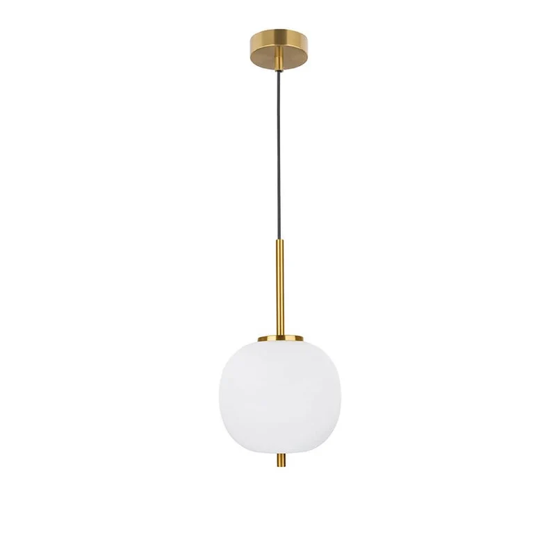Lato Kugel Hängeleuchte Gold, Weiß