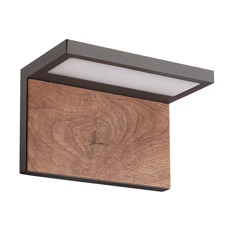 Ruka Outdoor LED-Wandleuchte Dunkelgrau
