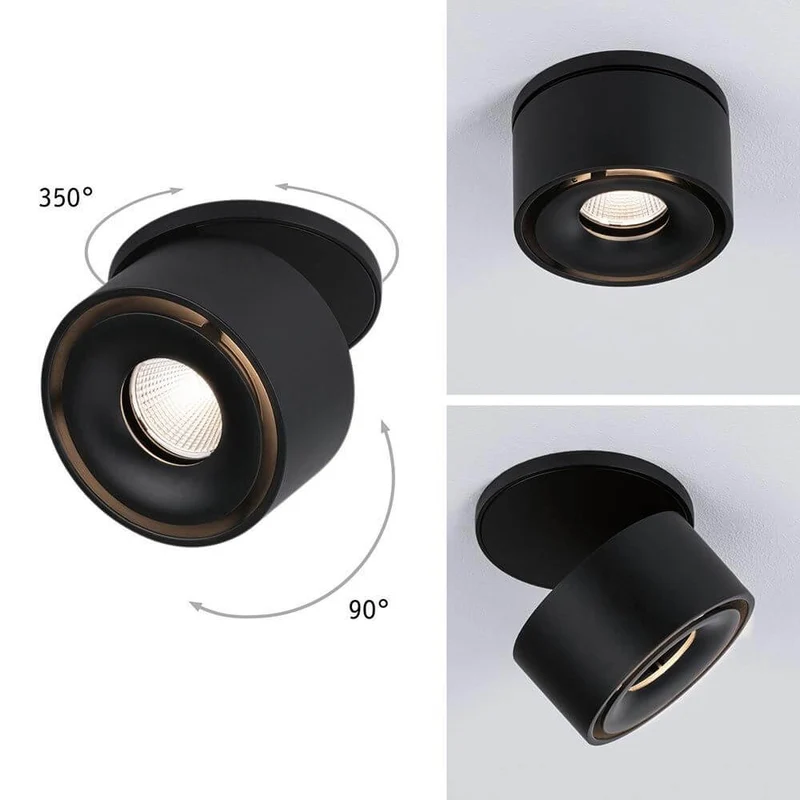 LED Einbauleuchte Spircle Schwarz-Matt