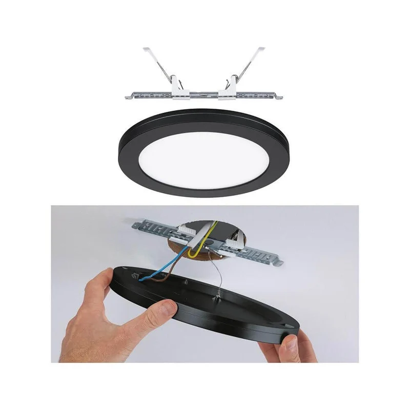 LED Einbaupanel 2 in 1 Cover-it Rund Schwarz