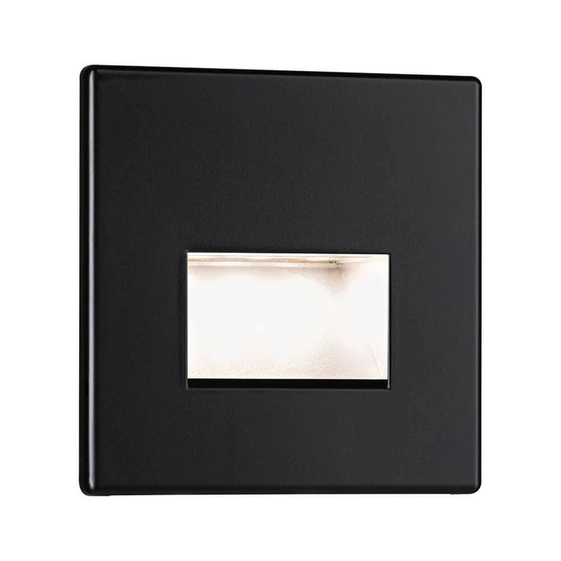 LED Wandeinbauleuchte Edge Quadro Eckig Schwarz-Matt