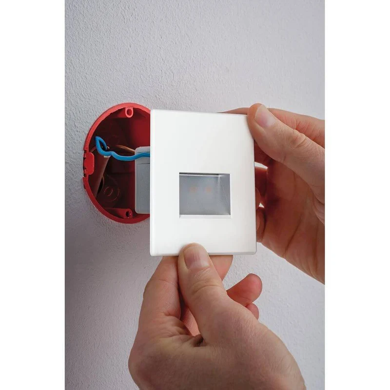 LED Wandeinbauleuchte Edge Quadro Weiß-Matt