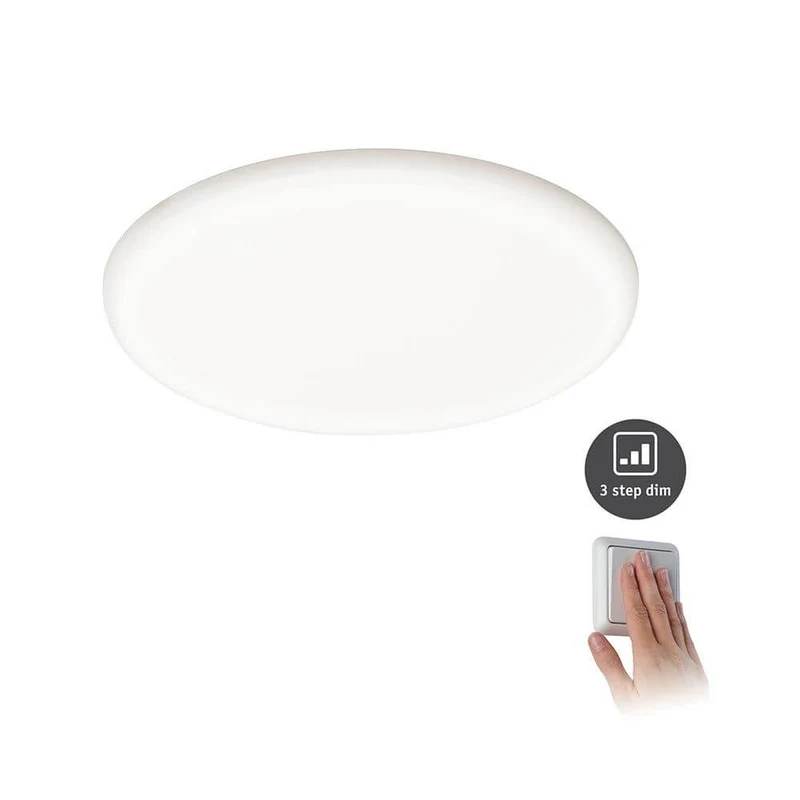 VariFit LED Einbaupanel Veluna mit 3-Stufen-Dimmer Ø 21,5cm Satiniert