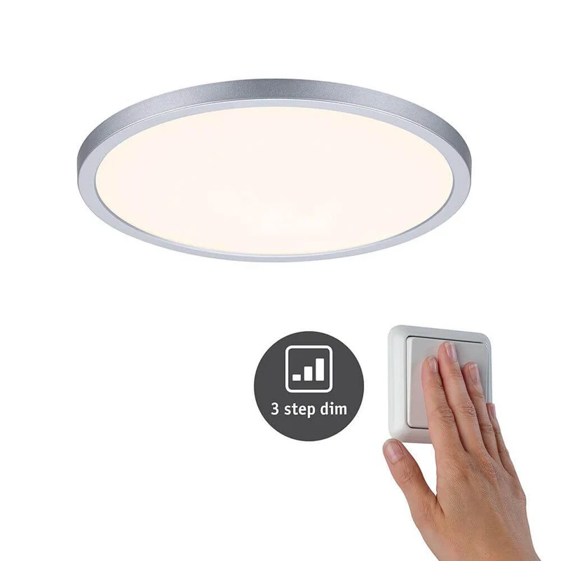VariFit Areo LED Einbaupanel mit 3-Stufen-Dimmer Ø 23cm Chrom