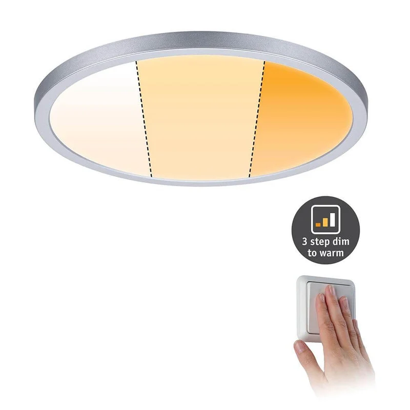 VariFit LED Einbaupanel Areo Ø 23cm CCT-Dimmbar Chrom-Matt