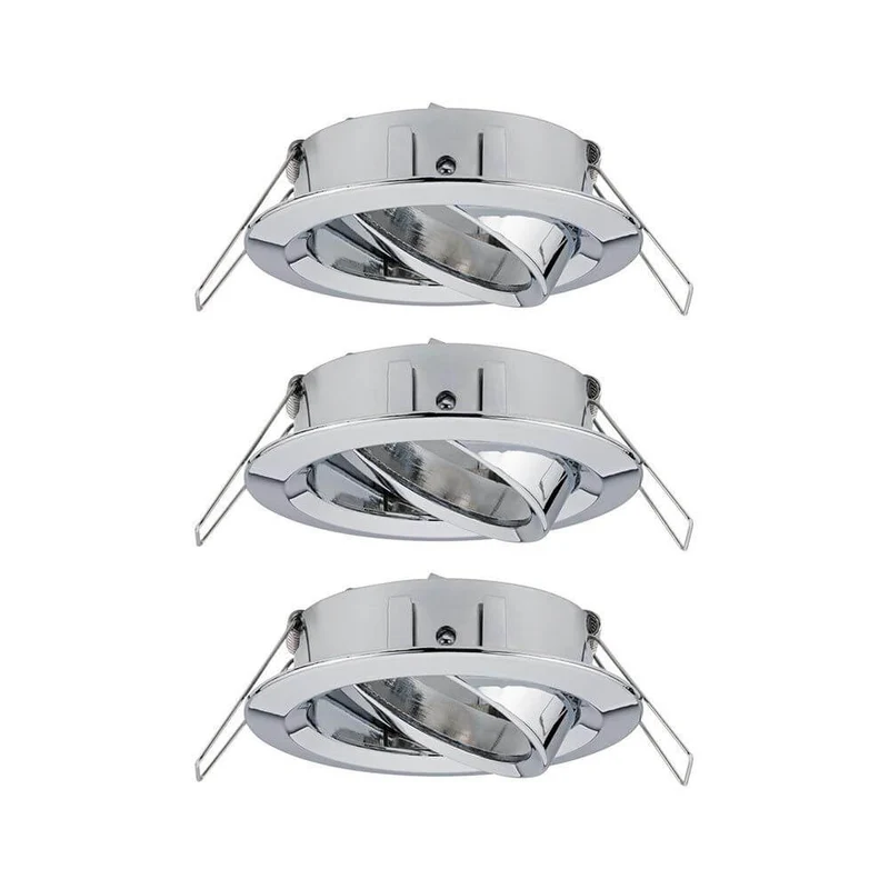 3er Set Einbauringe Choose Basis-Set schwenkbar 50° Chrom