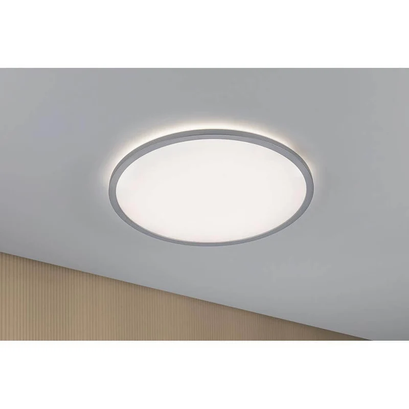 LED Panel Atria Shine Rund Chrom-Matt mit Stufen-Dimmer