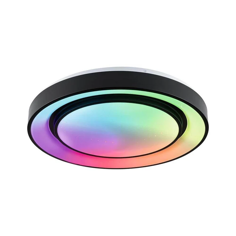 LED Deckenleuchte Rainbow RGB Schwarz Ø 47,5cm