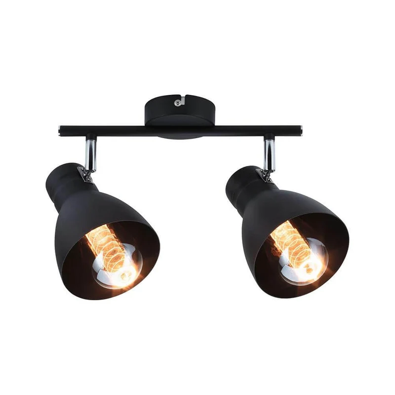 Deckenspot Davy 2-flammig Dimmbar Schwarz