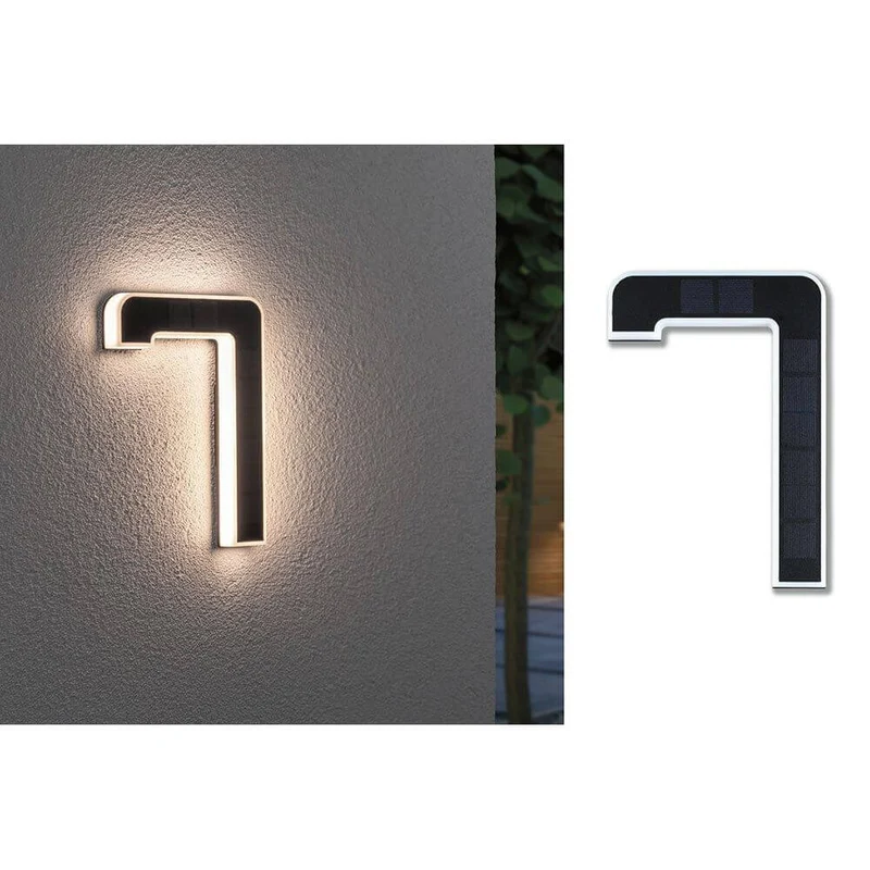 Solar LED Hausnummernleuchte Nummer 7