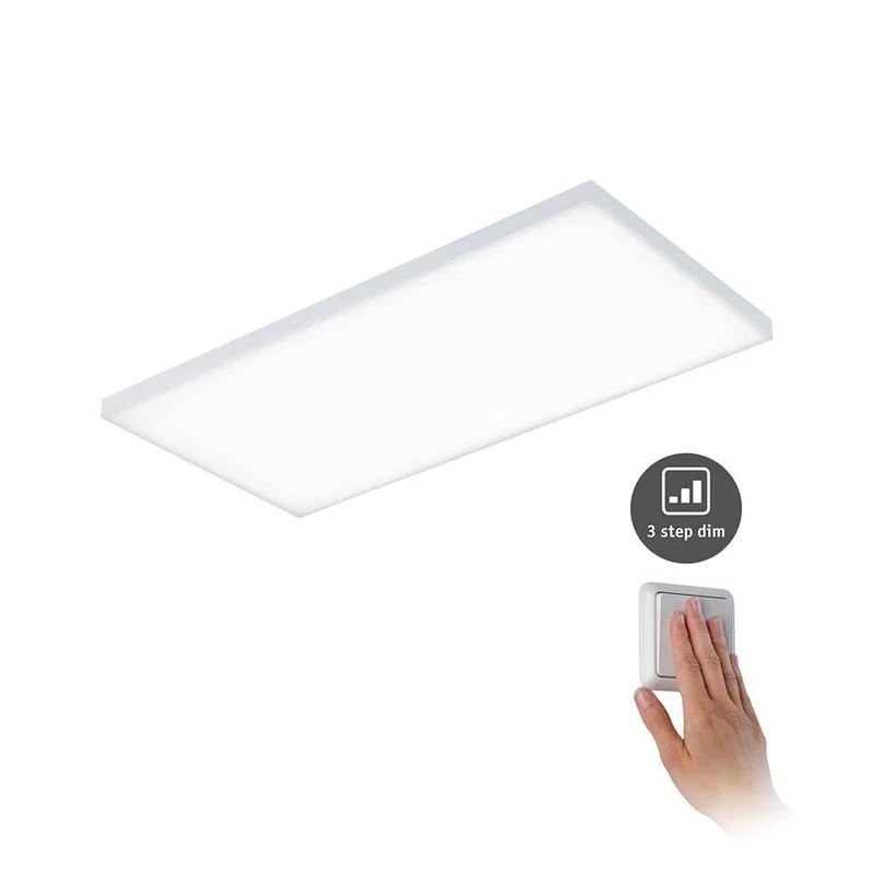 LED Panel Velora Eckig Weiß-Matt mit 3 Stufen-Dimmer
