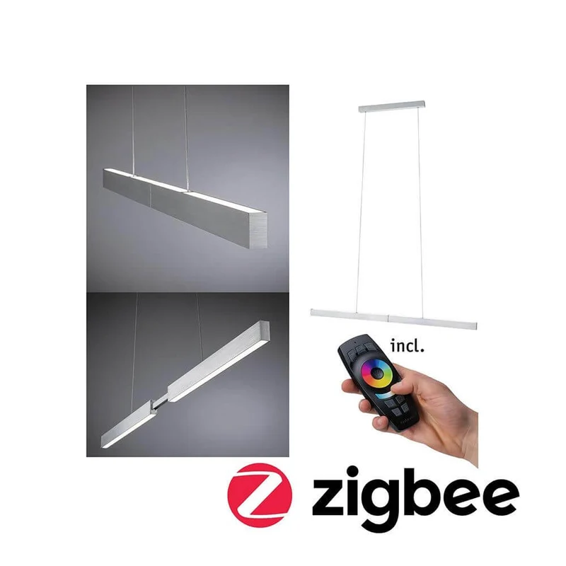 LED Pendelleuchte Smart Home Zigbee Aptare Alu-Gebürstet