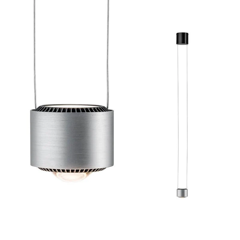 LED Pendelleuchte Aldan Schwarz, Alu-Gebürstet