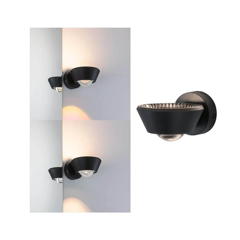 LED Wandleuchte Sabik Dimmbar Schwarz