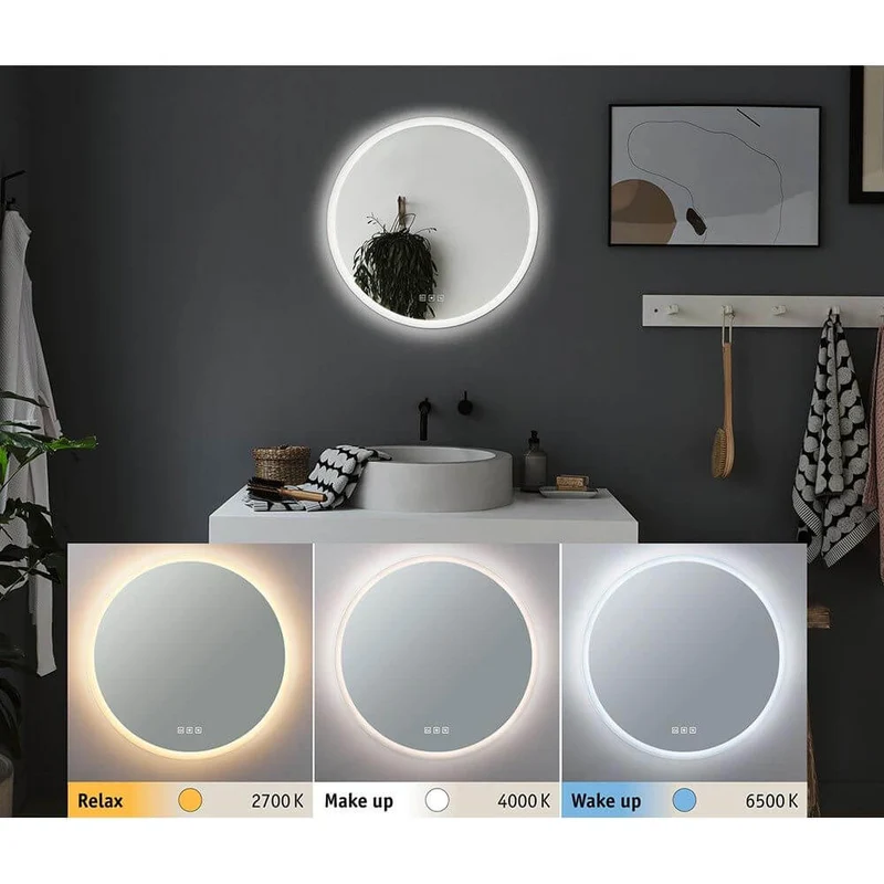 LED HomeSpa Leuchtspiegel Mirra CCT + Heizfunktion