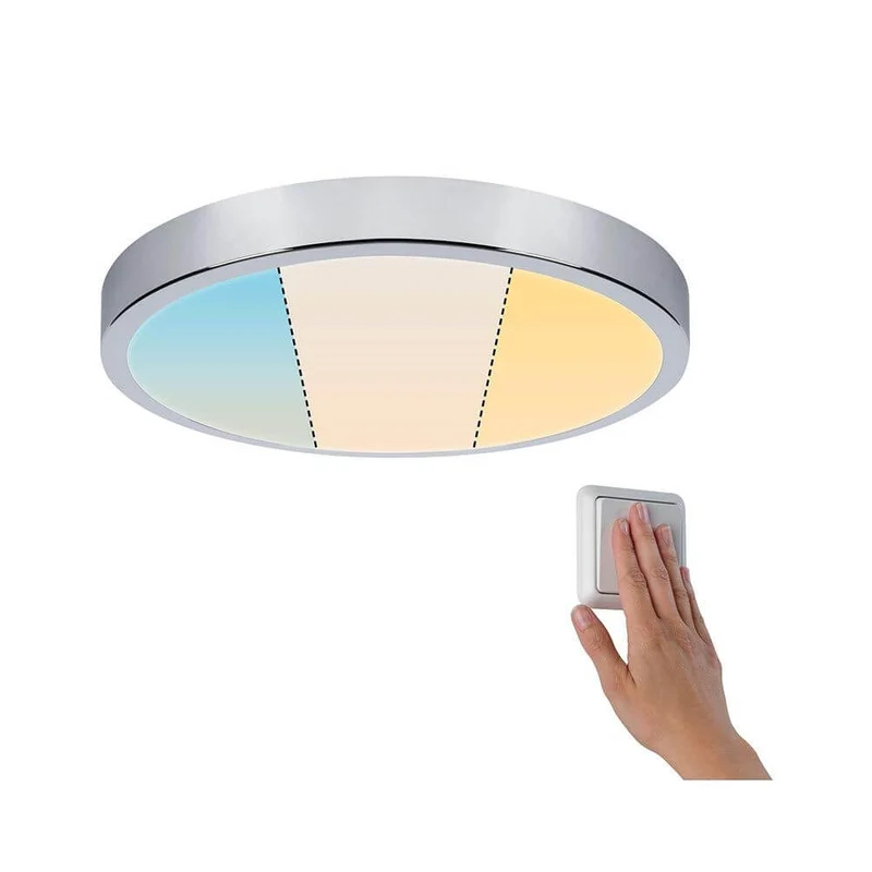 LED HomeSpa Decken Panel Aviar Ø 36cm Wärme-Dimmbar Chrom