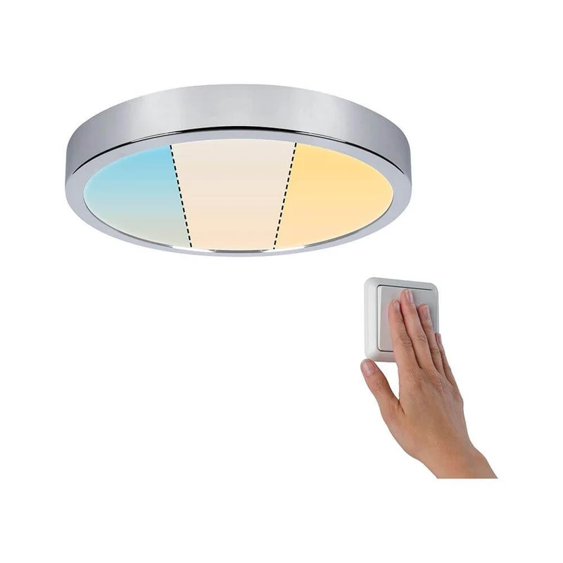 LED HomeSpa Panel Aviar Dim-to-Warm Weiß, Chrom