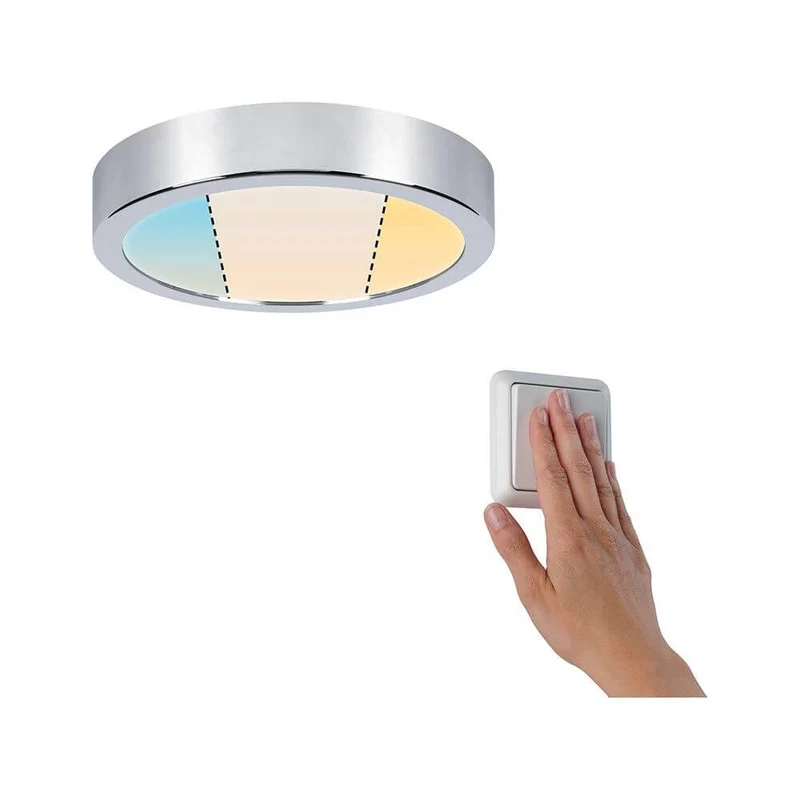 LED HomeSpa Panel Aviar Ø 22cm CCT-Steuerung Weiß, Chrom