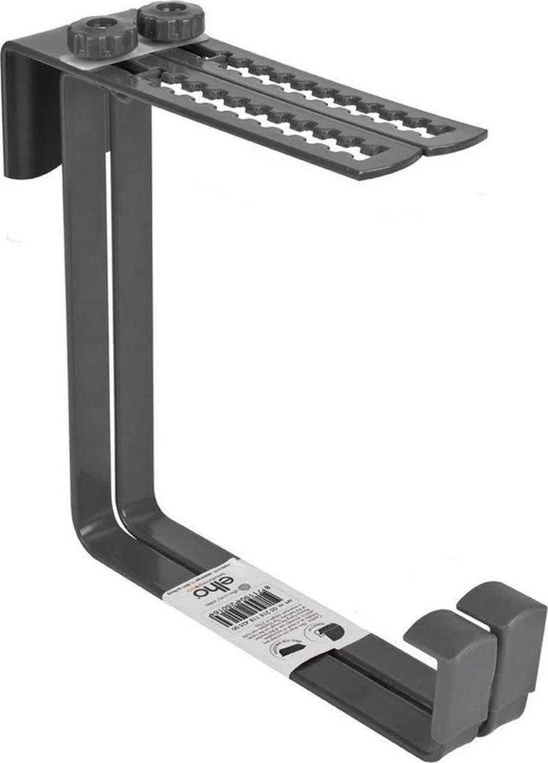 Elho barcelona haken metaal 21 - accessoires voor balkon buiten - ø 22.0 x h 19.0 cm - antraciet